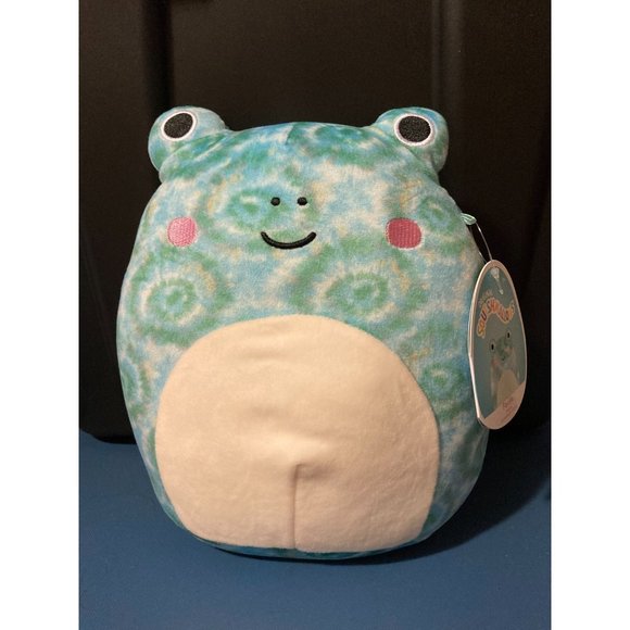 2021 Squishmallow 8” FERDIE the TIE DYE FROG CRACKER BARREL NWT Kellytoys RARE - Picture 1 of 3